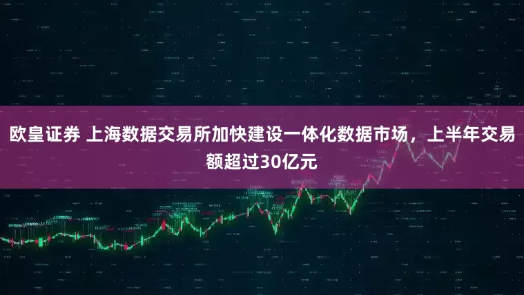 欧皇证券 上海数据交易所加快建设一体化数据市场，上半年交易额超过30亿元